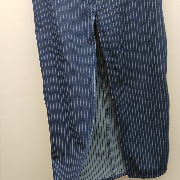 AFRM The Amiri Maxi Pencil with High Back Slit Skirt Dark Wash Blue Size 25 NWT - Picture 5 of 13